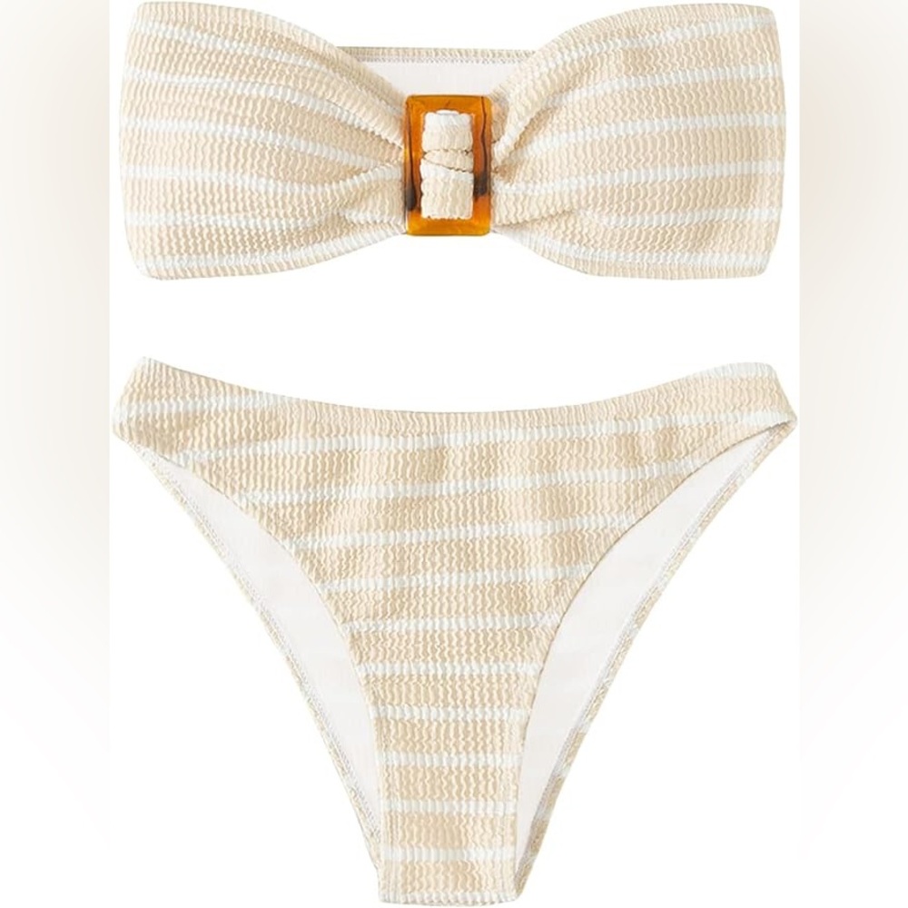 GORGLITTER Women's 2 Piece Strapless Swimsuit